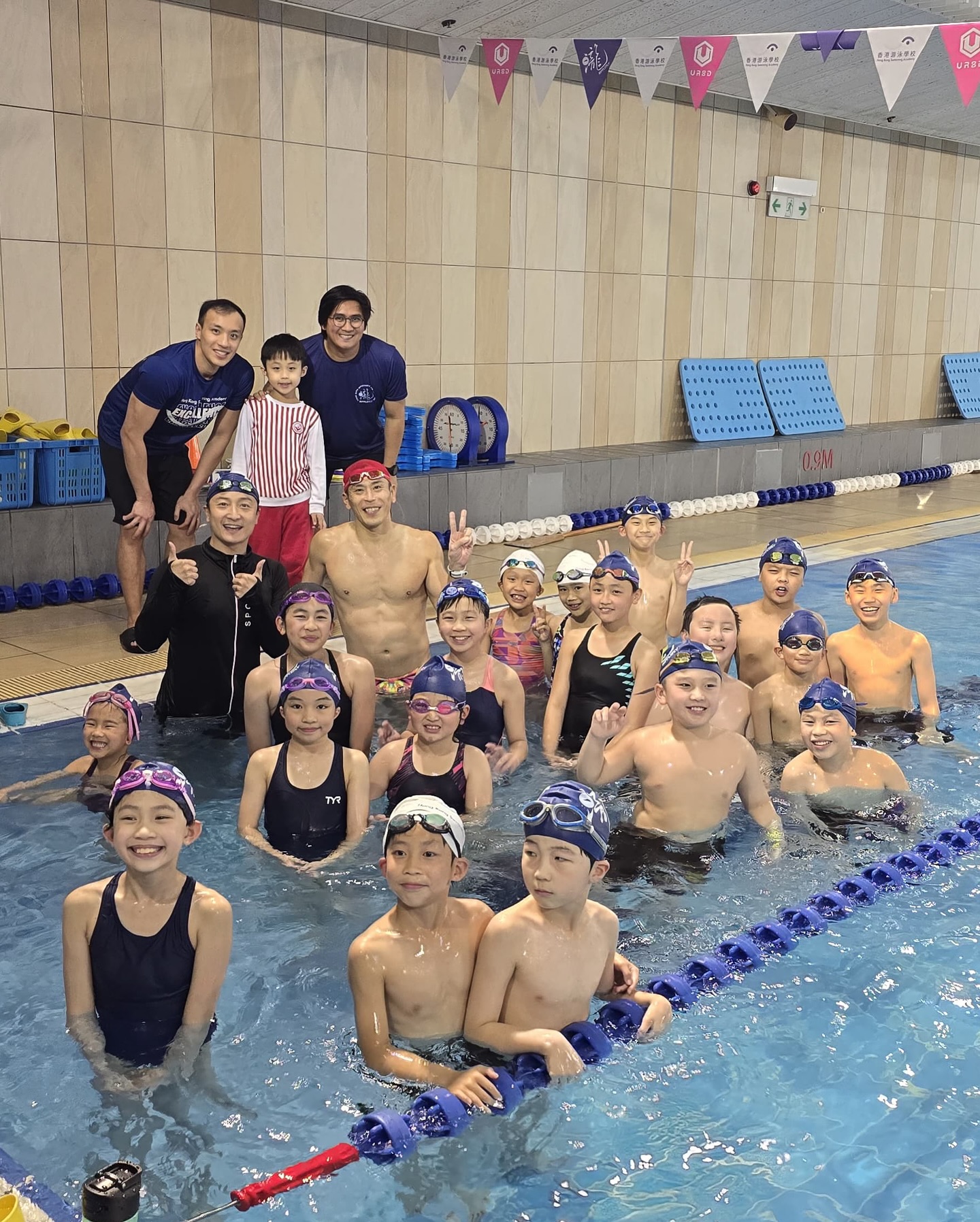 Principal Fong and friend Ryo gave our swim team a valuable lesson